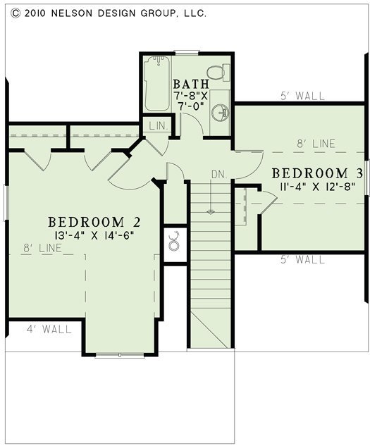 House Plan NDG 1324 Upper Floor
