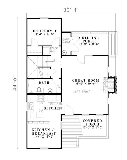 House Plan NDG 421 Main Floor