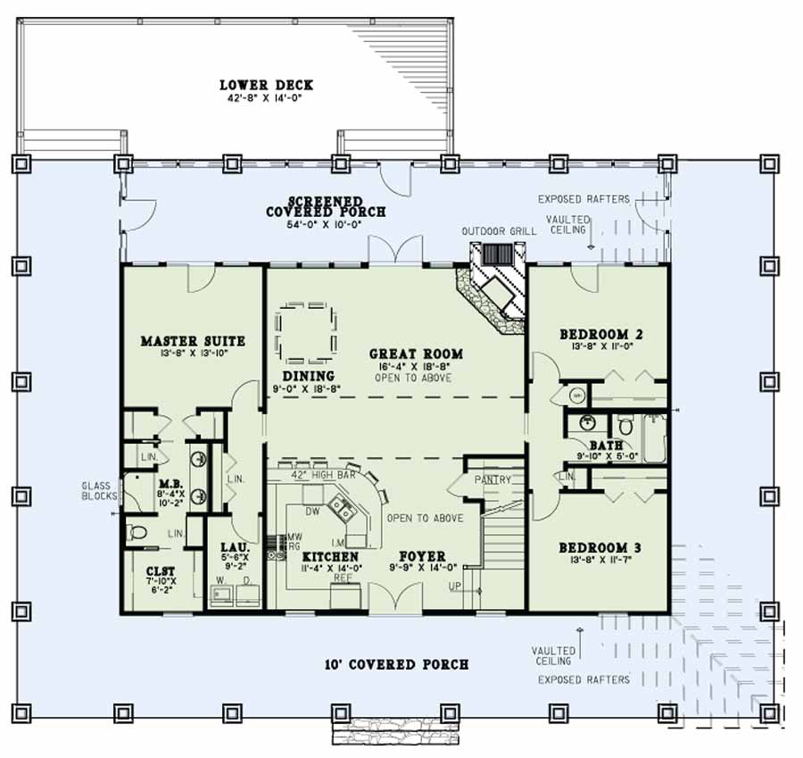 House Plan NDG 1385 Main Floor