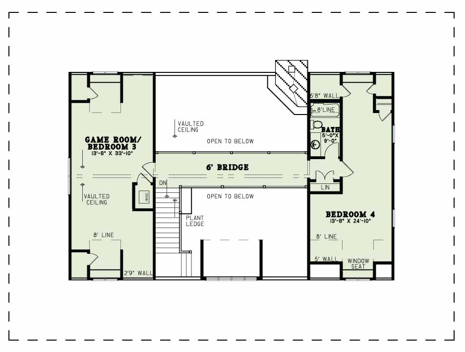 House Plan NDG 1647 Upper Floor