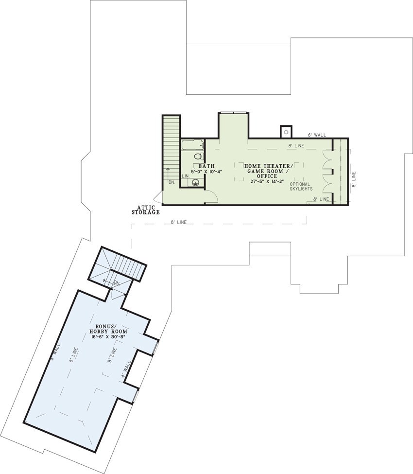 House Plan NDG 1118 Upper Floor