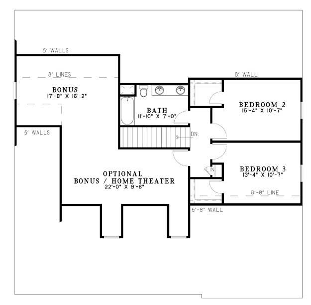 House Plan NDG 822 Upper Floor