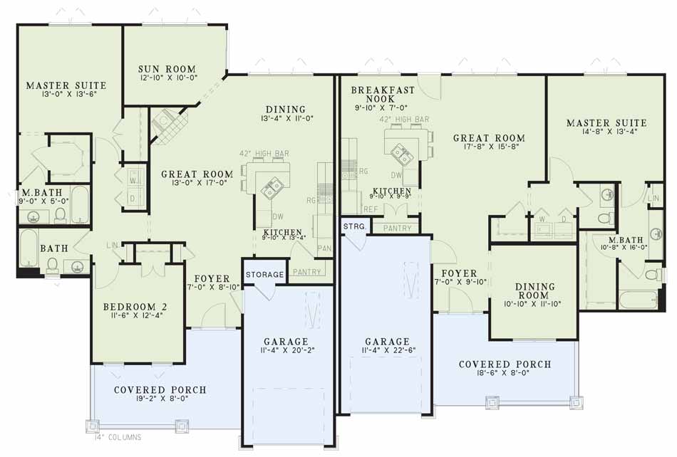 House Plan NDG1097-Main Floor