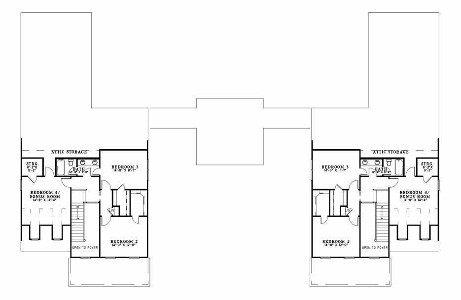 House Plan NDG 998 Upper Floor