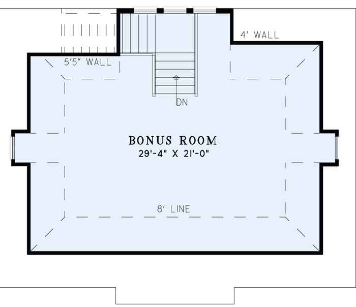 Garage Plan NDG 1488 Bonus Room