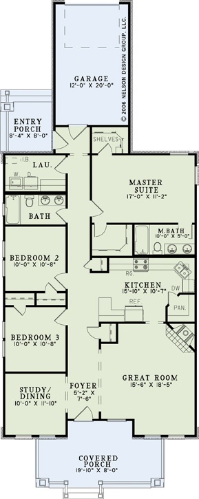 House Plan NDG 1360 Main Floor