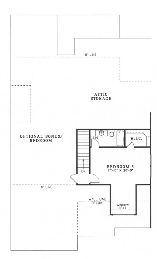 House Plan NDG 587 Upper Floor