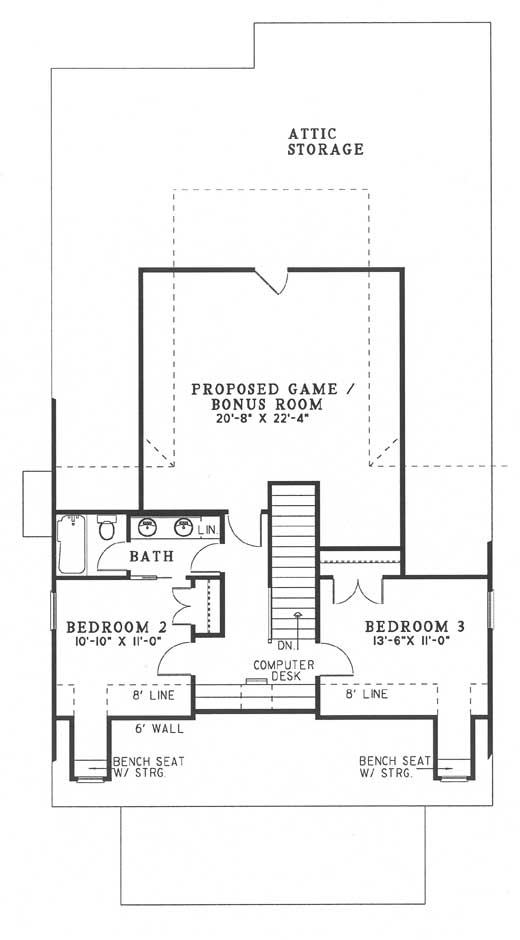 House Plan NDG 594 Upper Floor