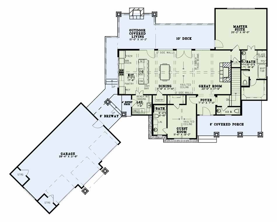 House Plan NDG 1649 Main Floor