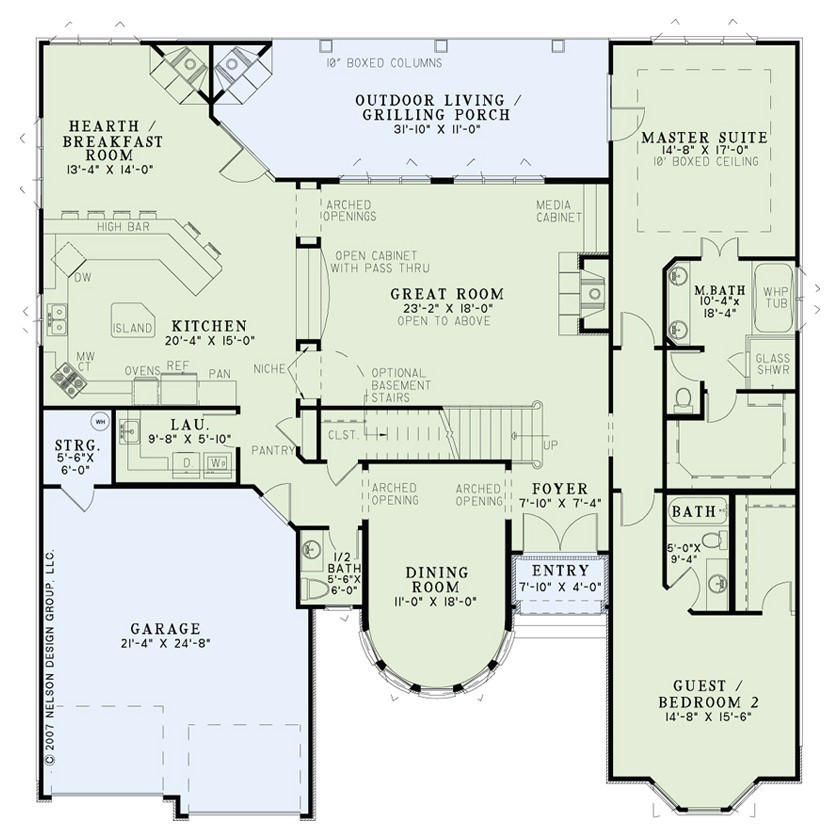House Plan NDG 1214 Main Floor