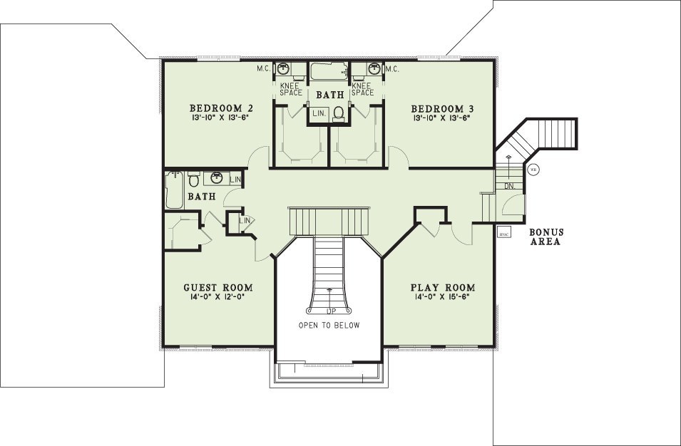 House Plan NDG 253 Upper Floor