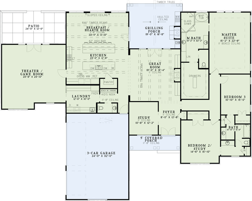 House Plan NDG 1476 Main Floor