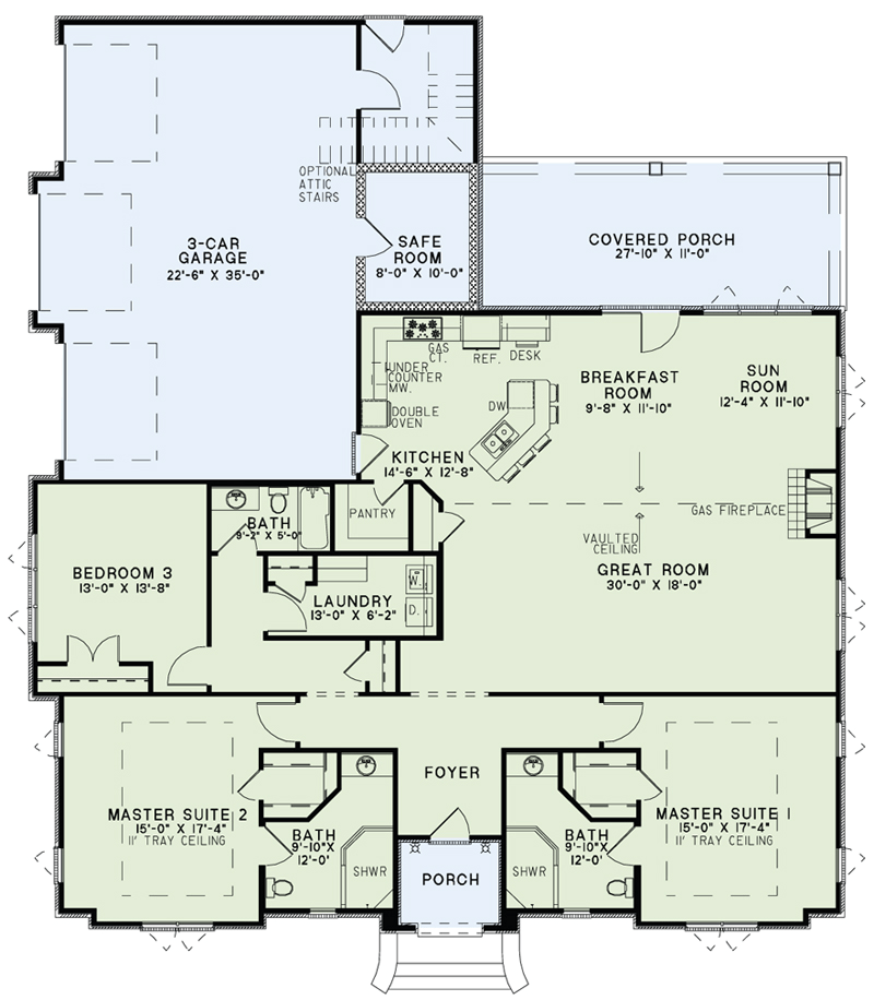 House Plan NDG 1453 Main Floor