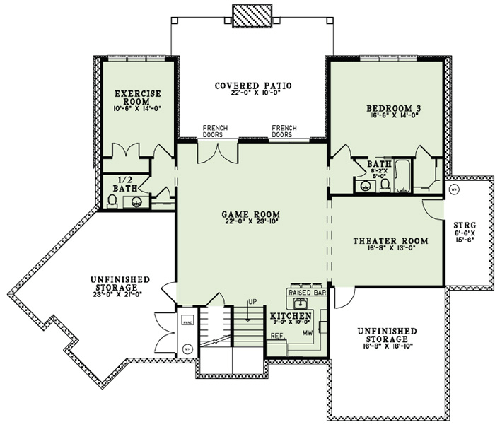 House Plan NDG 1444 Basement
