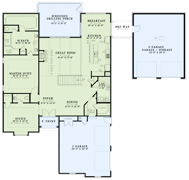 House Plan NDG 1394 Main Floor