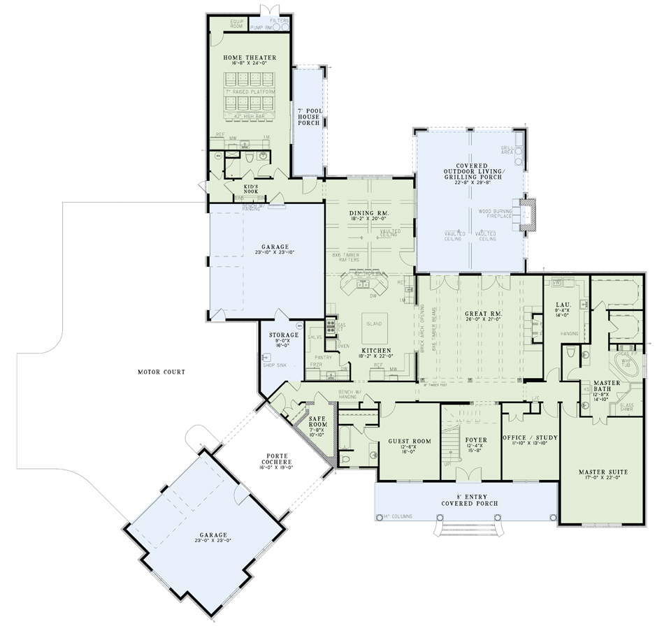 House Plan NDG 1391 Main Floor
