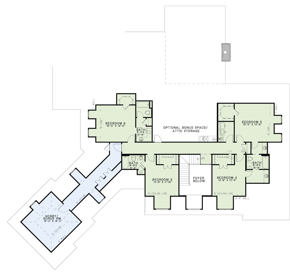House Plan NDG 1391 Upper Floor