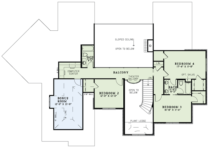 House Plan NDG 1289 Upper Floor