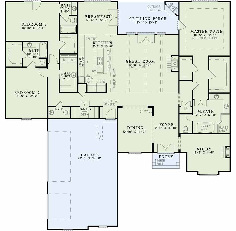 House Plan NDG 1375 Main Floor