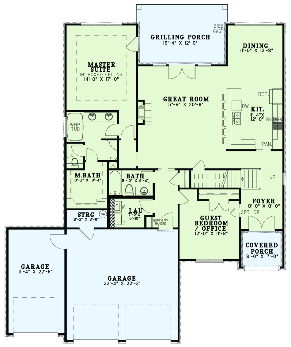 House Plan NDG 1632 Main Floor