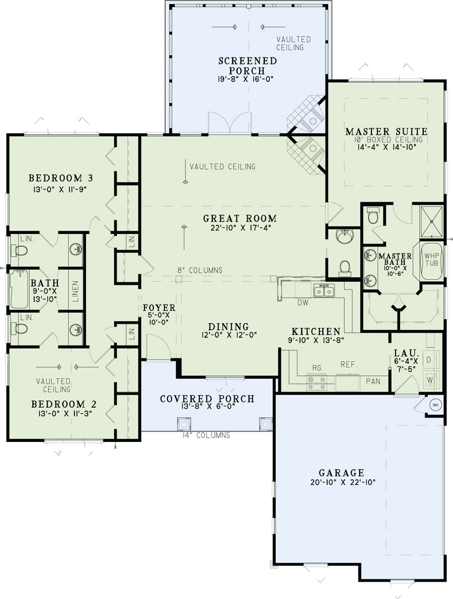 House Plan NDG 1618 Main Floor