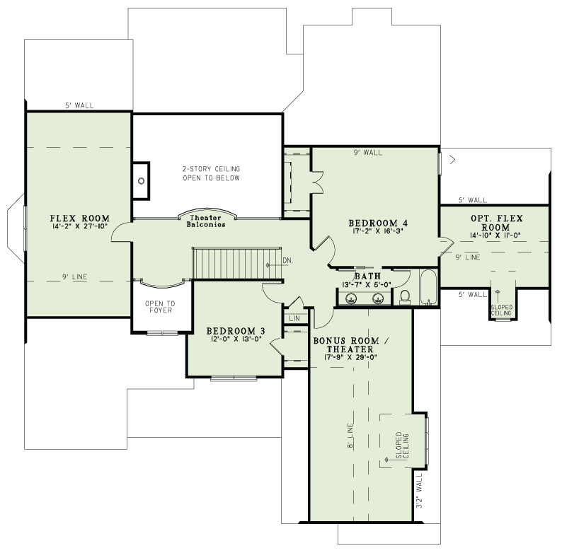 House Plan NDG 1274 Upper Floor