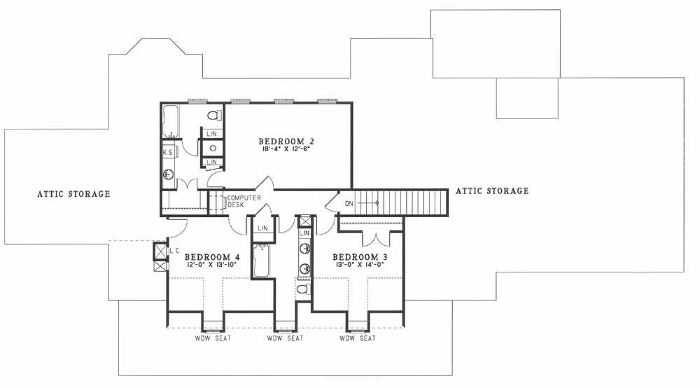 House Plan NDG 375 Upper Floor