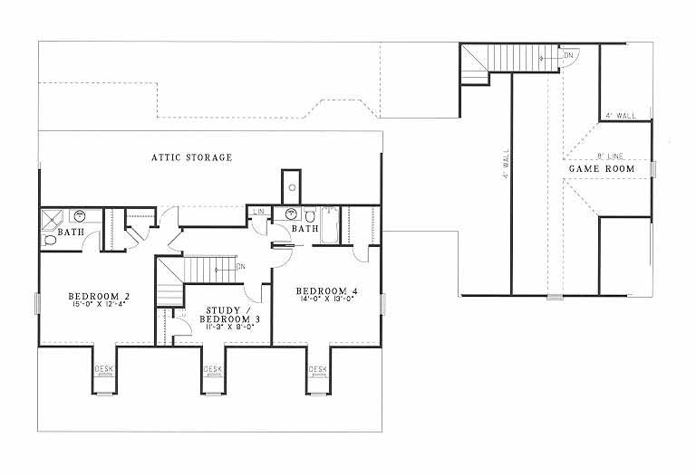 House Plan NDG 377 Upper Floor