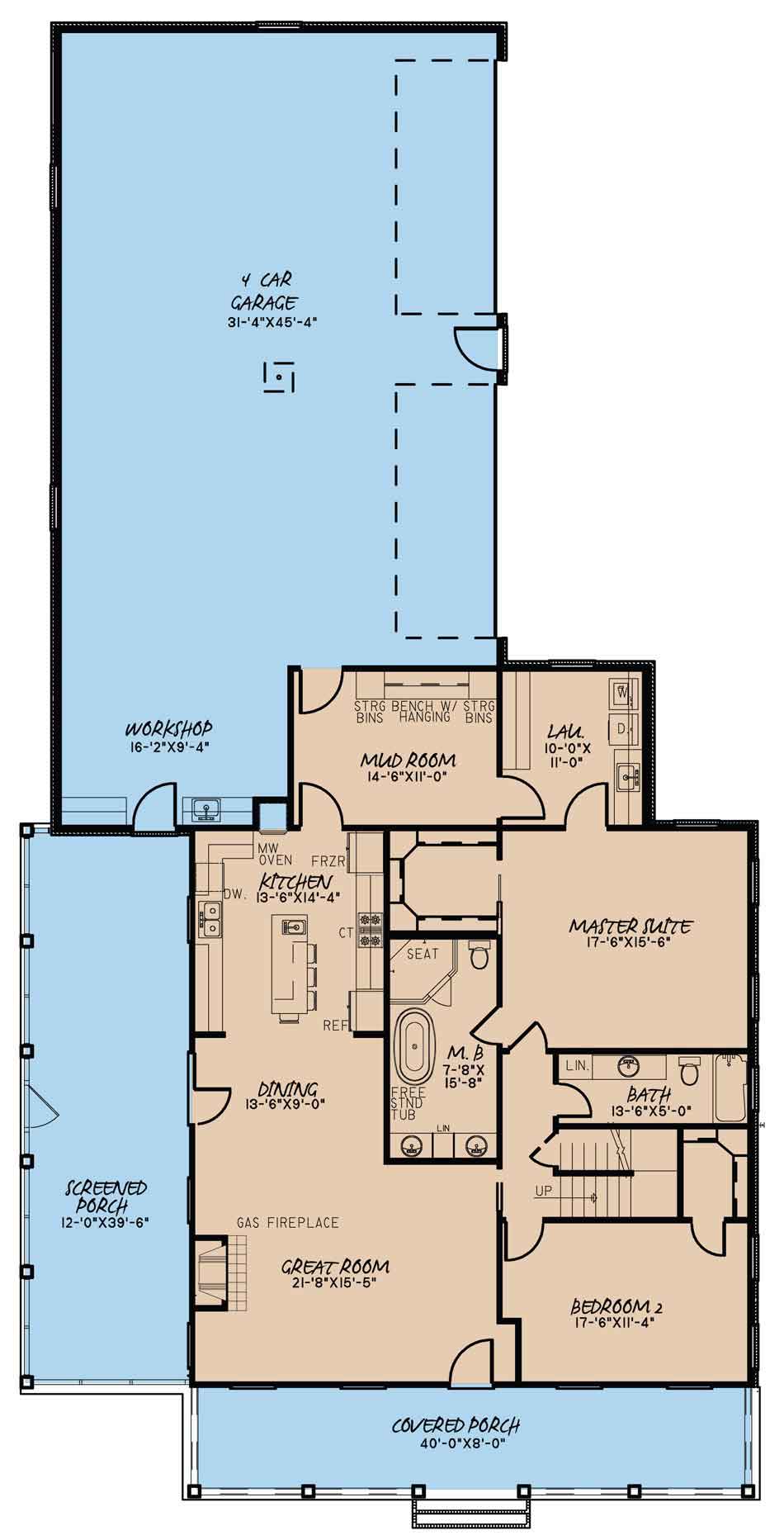House Plan MEN 5088 Main Floor