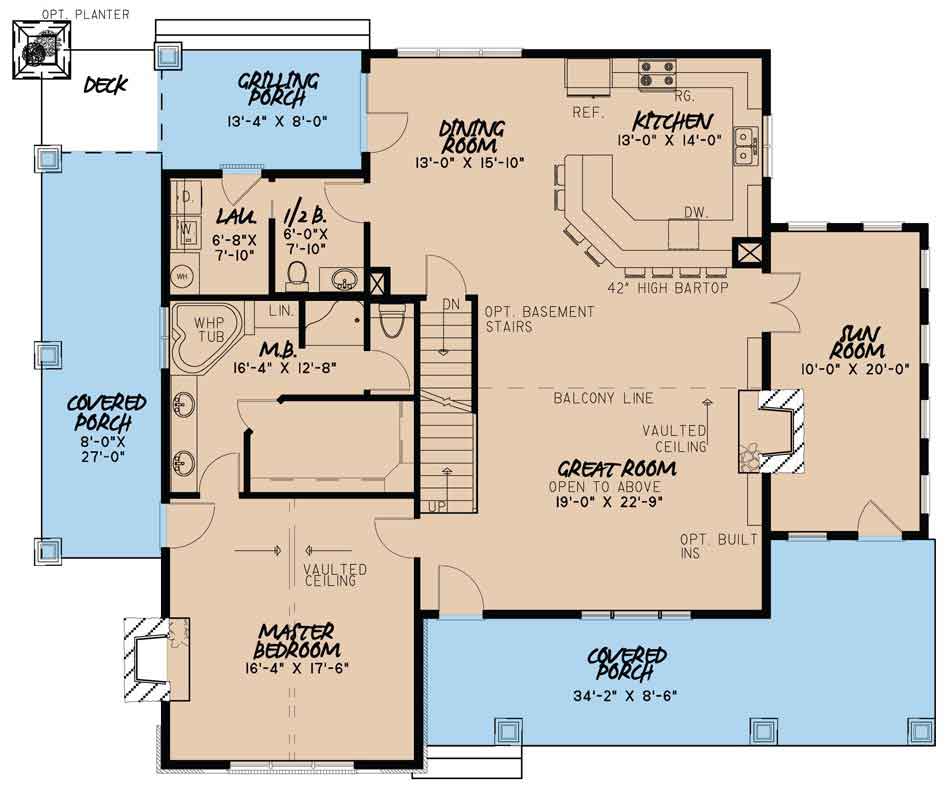 House Plan MEN 5092 Main Floor