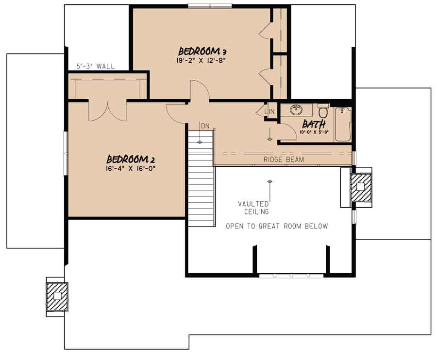 House Plan MEN 5092 Upper Floor
