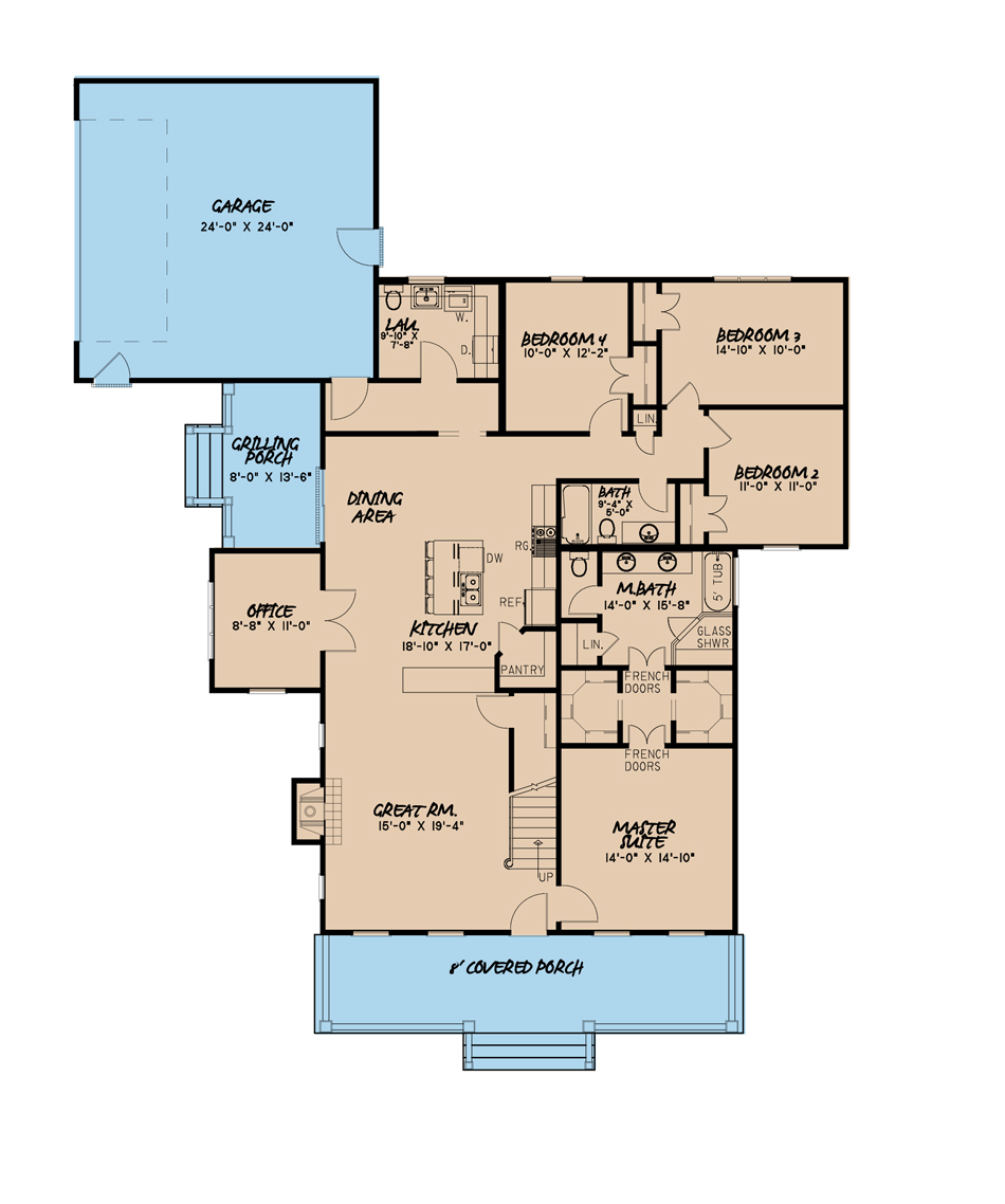 House Plan MEN 5094 Main Floor