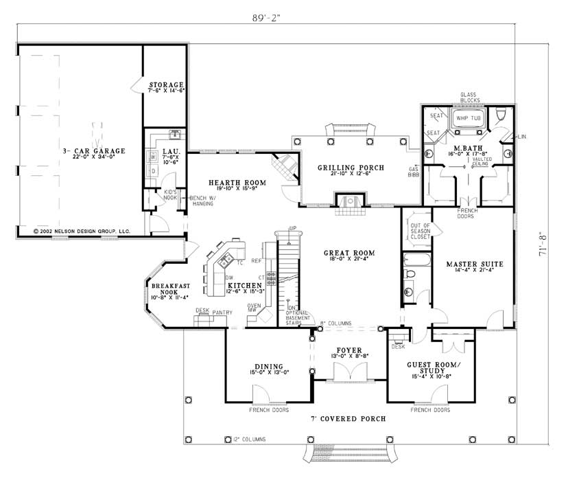 Nelson Design Group › House Plan 708 Cottonwood Drive