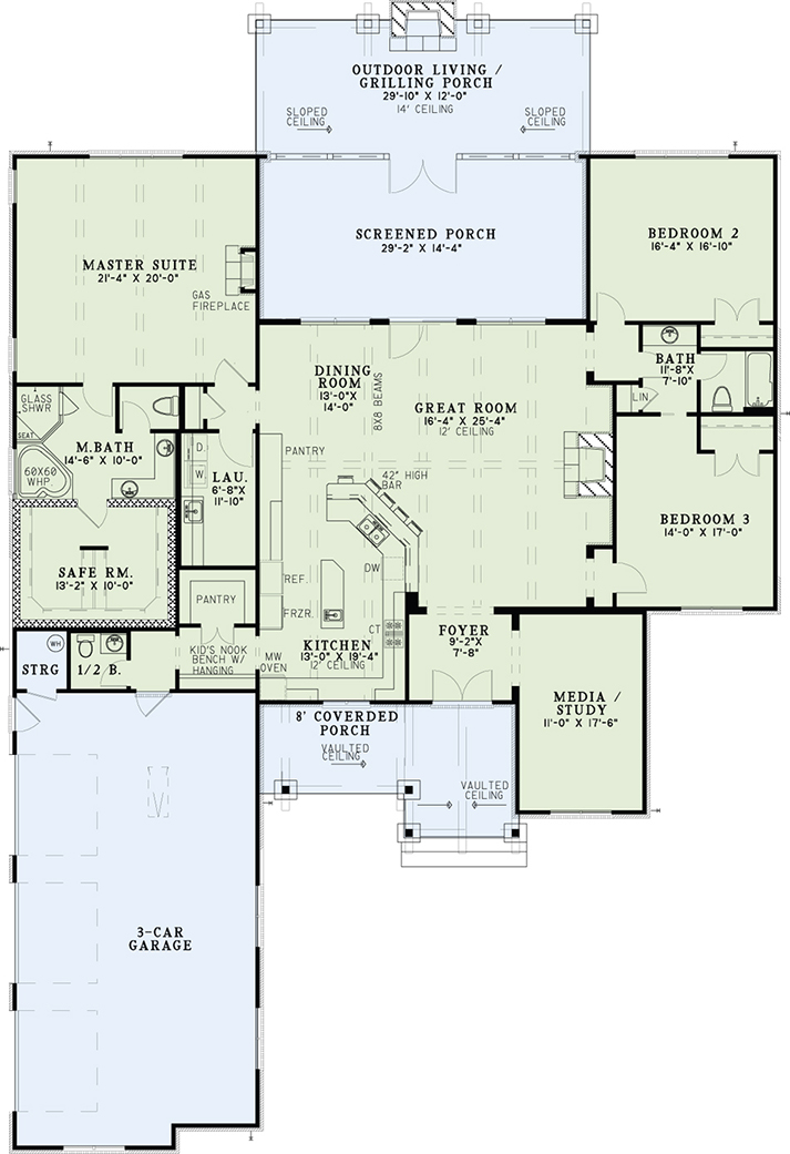 Nelson Design Group House Plan 1621 Briarsfield Cove Rustic House Plan